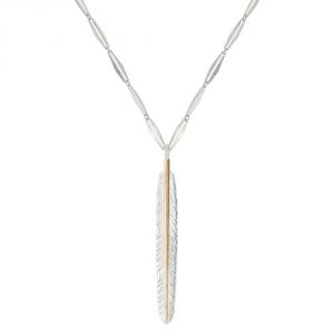 Montana Silversmiths Pin Feather Rose Gold Vein Necklace (NC3642RG)